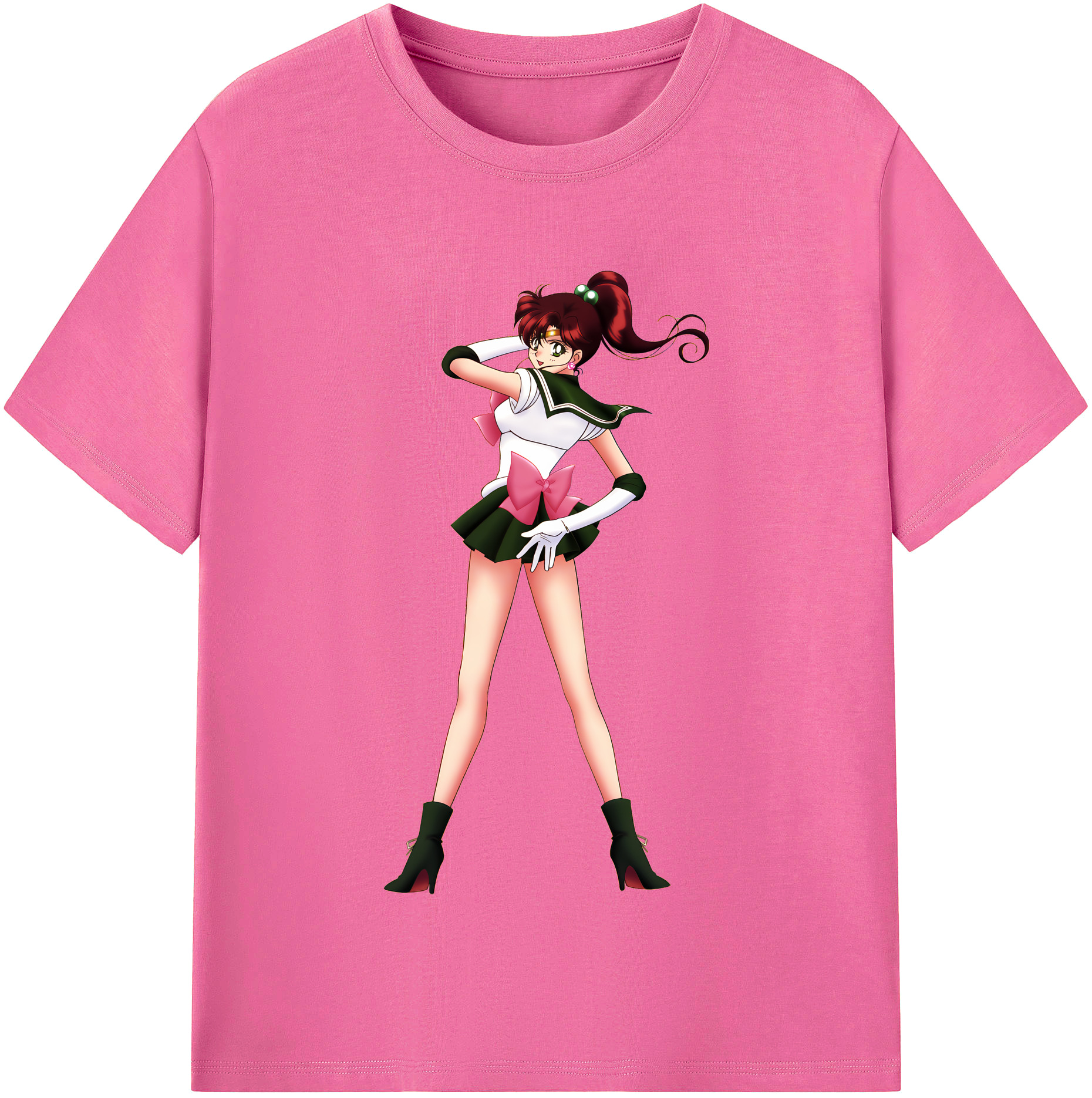 （画像用） 美少女戦士セーラームーン 木野 まこと きの まこと Sailor Moon Kino Makoto （セーラージュピター；Sailor Jupiter） レディースカジュアルプリントTシャツ（綿100％）